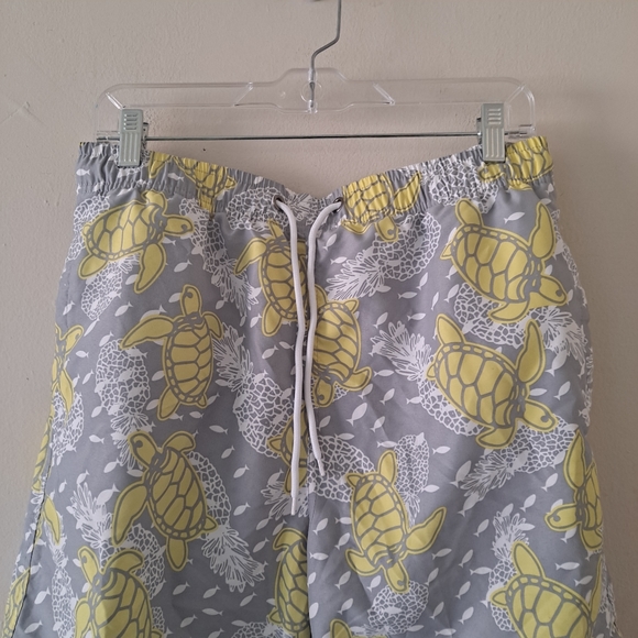 U.S. Surf Club Gray, Yellow & White Swim Trunk - M - Picture 4 of 8